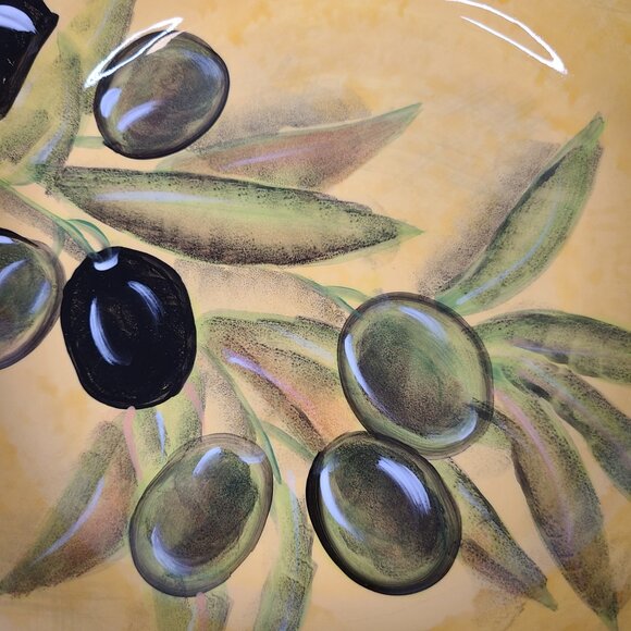 Certified International Stef Ania Ferri Roma 9" Pasta Bowl with Large Olives - Picture 5 of 5